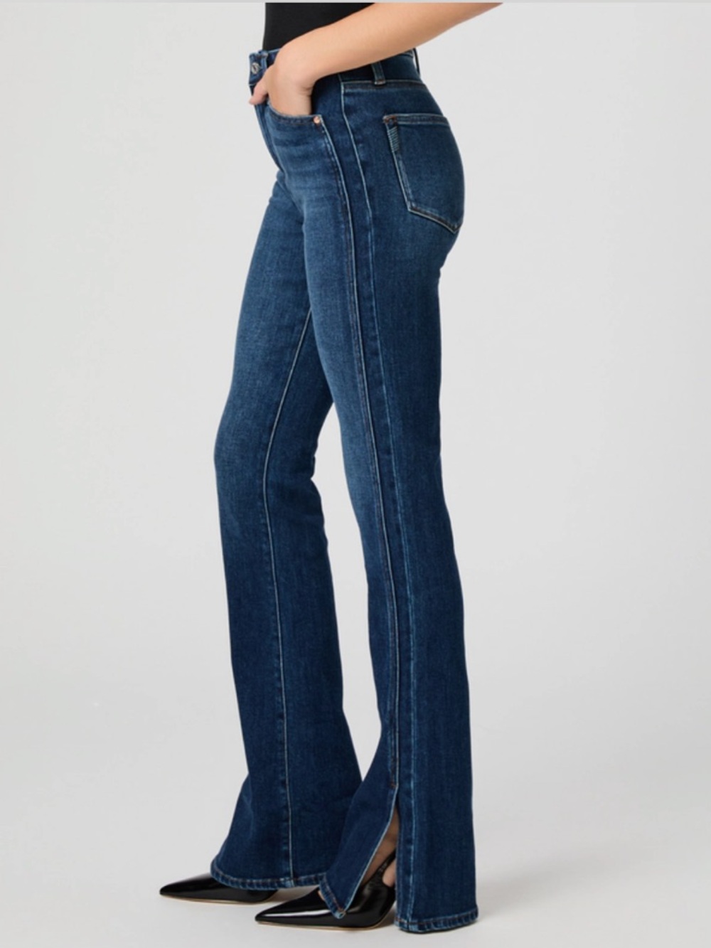 Paige High Rise Laurel Canyon 32 Bootcut Jean - Vented Desolate - size 26